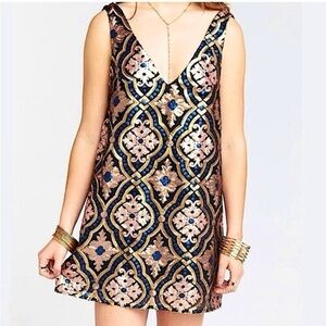 Show Me Your Mumu Double Dipper Wallflower Sequin Shift Dress(Sz M)($185)(Nwot)